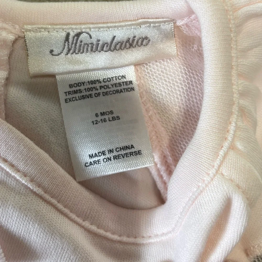 Miniclassix‎ Pink Baby Onesie with Bows